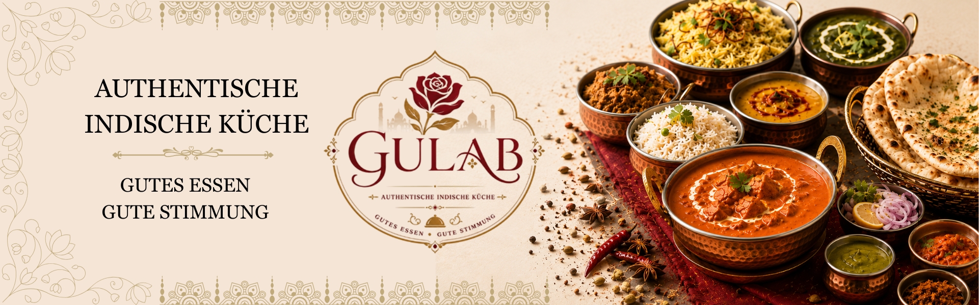Gulab – Franchise-Marke für indische Küche auf Lieferando, Wolt und Uber Eats